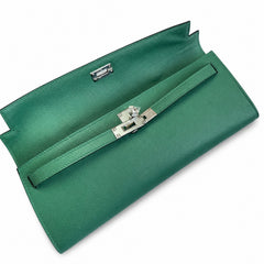 Kelly Cut 31 Clutch Epsom Leather Picture Malachite Green