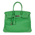 👜Birkin 35 Bag Ghillies Limited Edition Bamboo Palladium Hardware