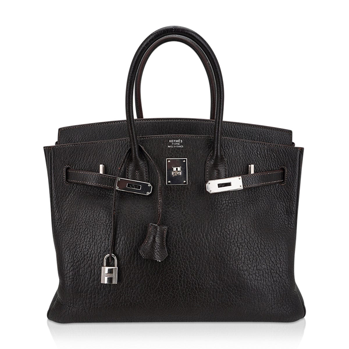 👜Birkin 35 Bag Cocoan Brown Chevre Leather with Palladium Hardware