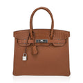 👜Birkin Touch 30 Bag Gold Matte Alligator / Togo Limited Edition