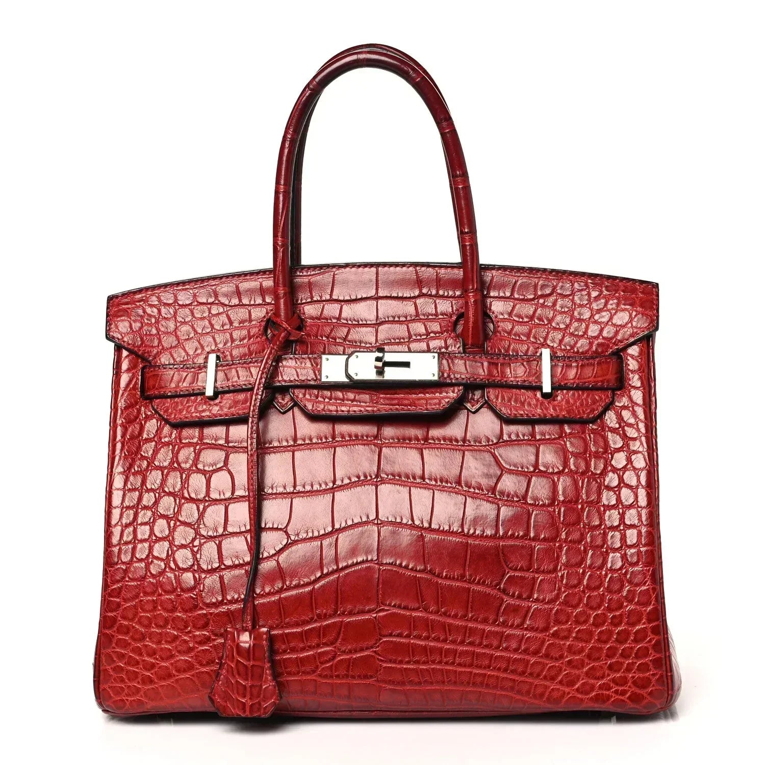 👜Birkin 30 Rouge Matte Alligator Gold Hardware