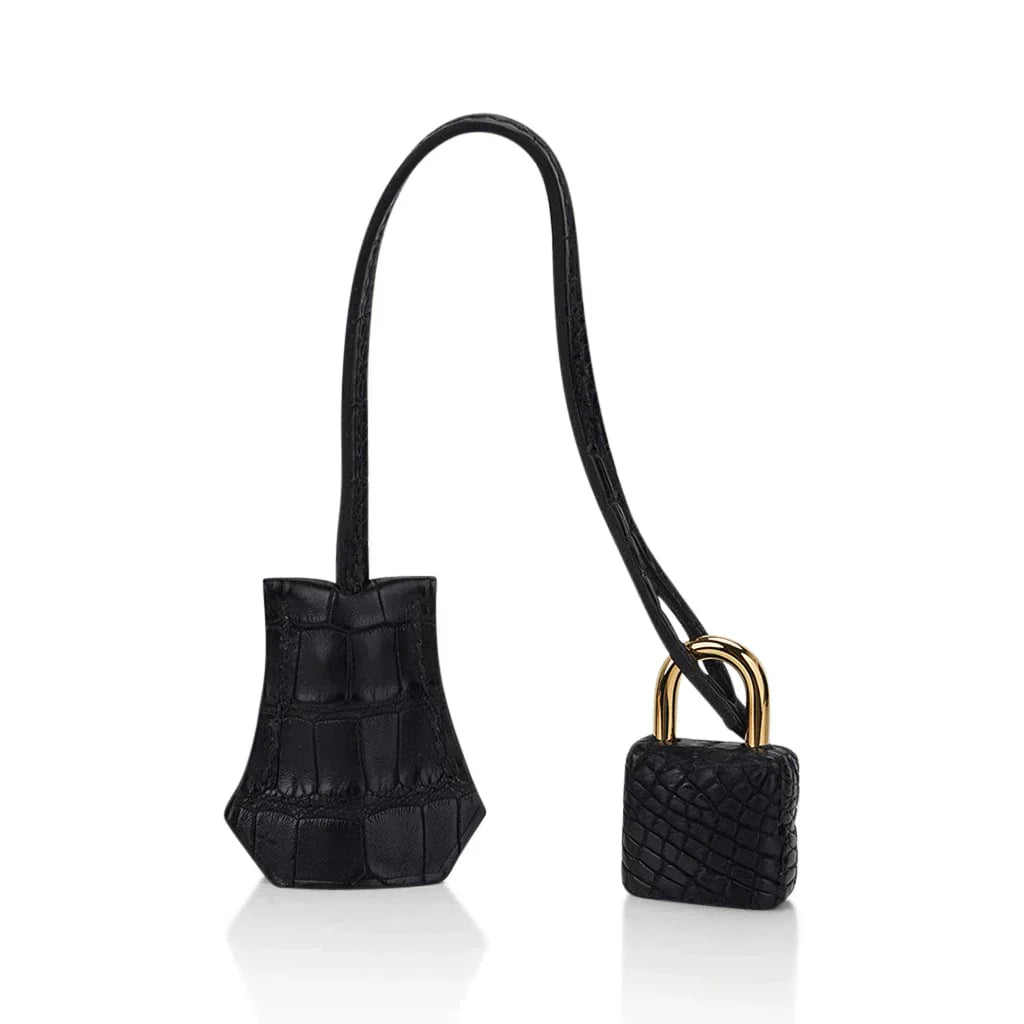 👜Birkin 25 Bag Black Matte Alligator with Gold Hardware