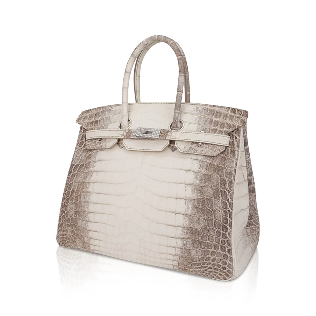 👜Birkin 35 Diamond Blanc Himalaya Matte Crocodile Limited Edition Bag