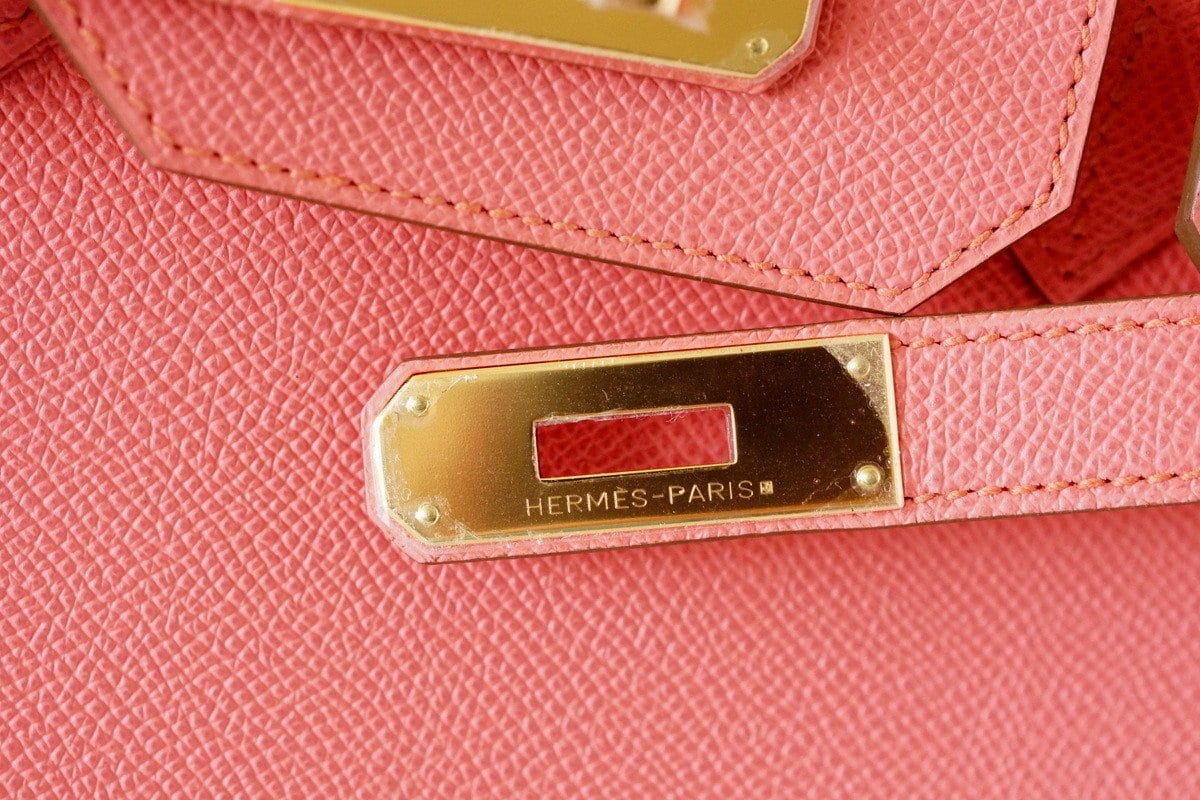 👜Birkin 35 Bag Flamingo Pink Gold Hardware Rare