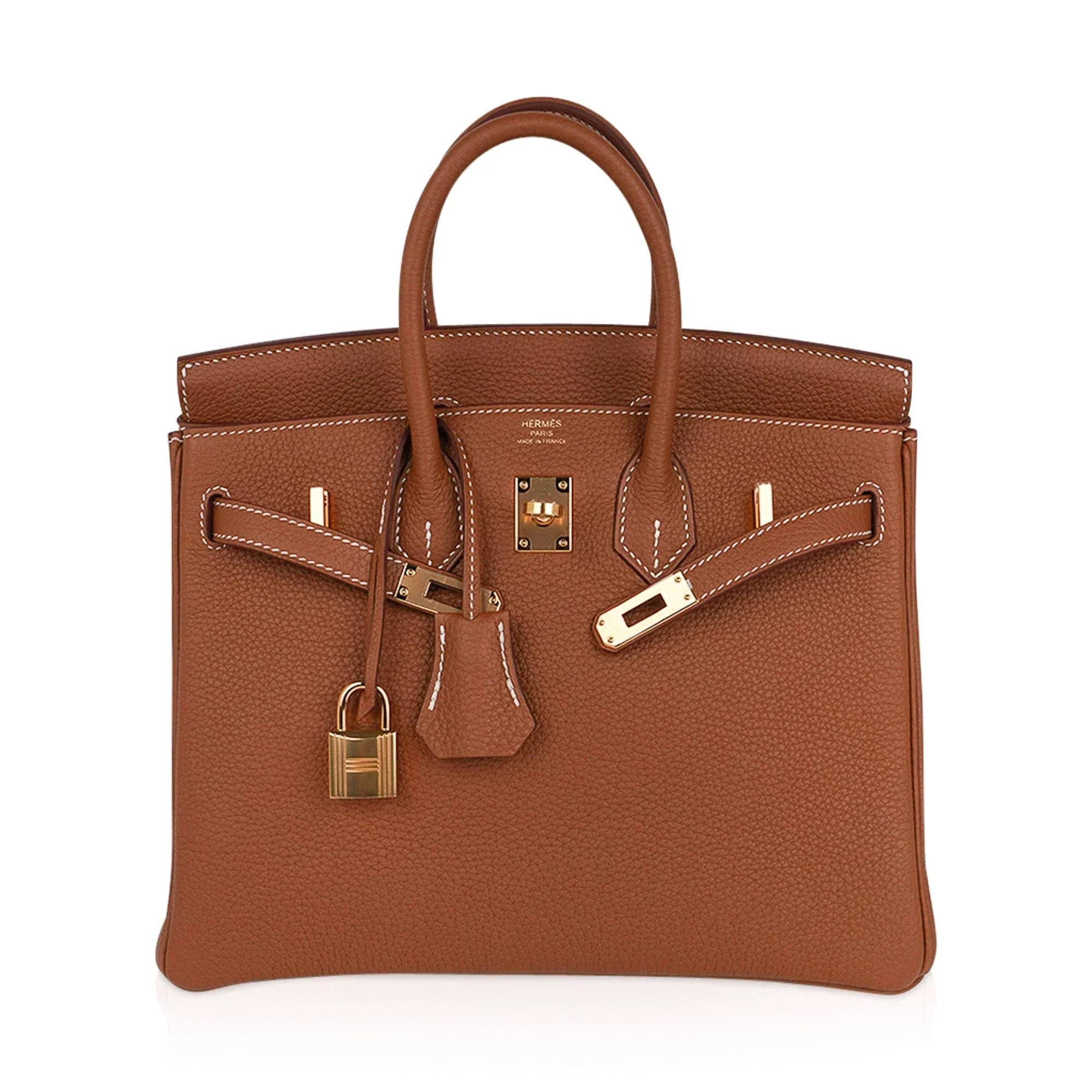 👜Birkin 25 Bag Gold Togo Leather with Gold Hardware