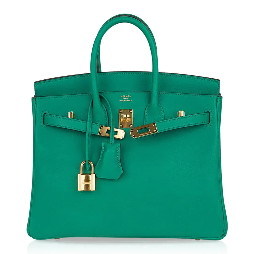 👜Birkin 25 Bag Vert Vertigo Swift Gold Hardware