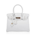👜Special Order HSS Birkin 30 Bag White & Orange Clemence Leather with Rose Gold Hardware