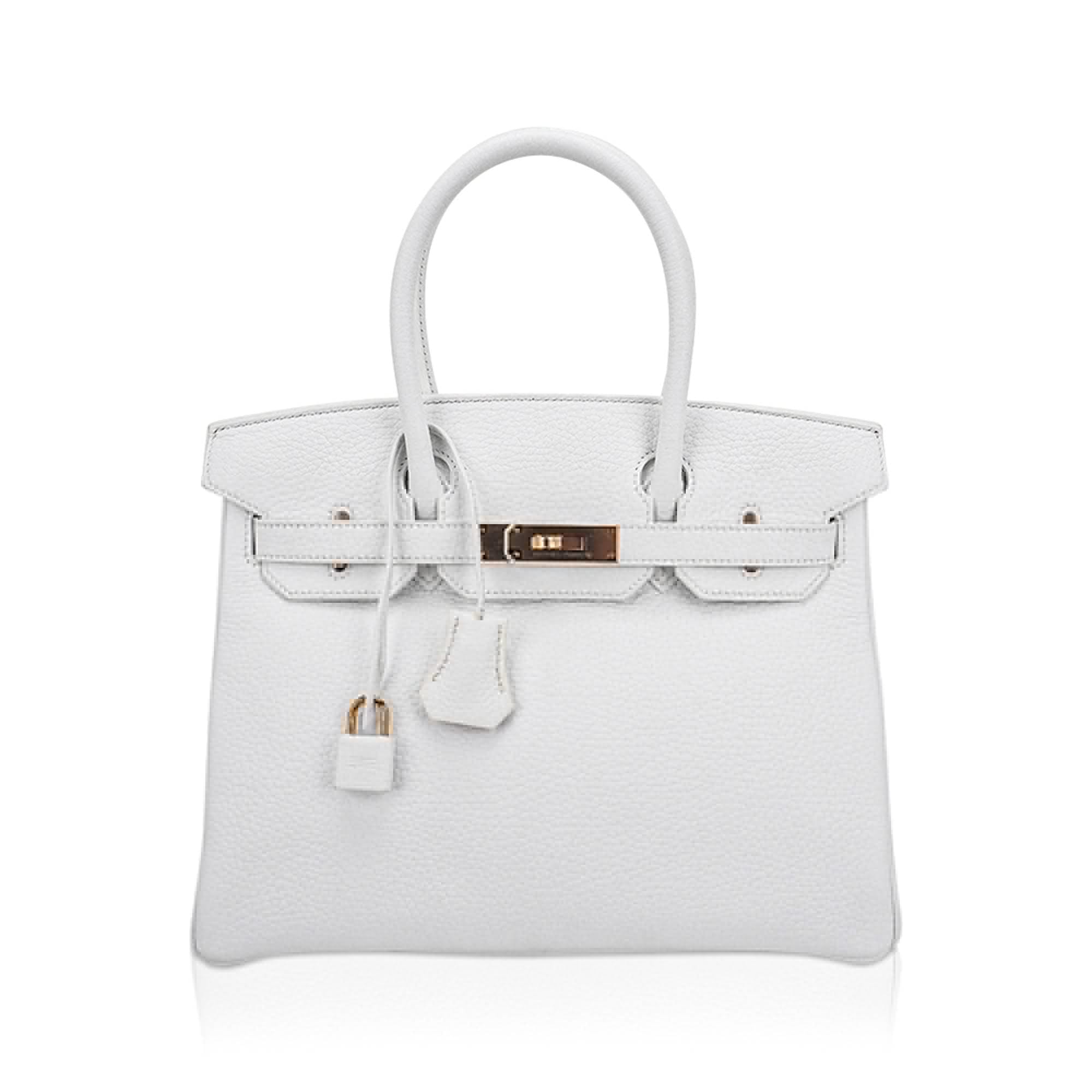 👜Special Order HSS Birkin 30 Bag White & Orange Clemence Leather with Rose Gold Hardware