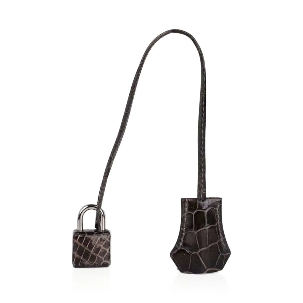 👜Special Order HSS Birkin 35 Bag Gris Fonce Porosus Crocodile with Palladium Hardware