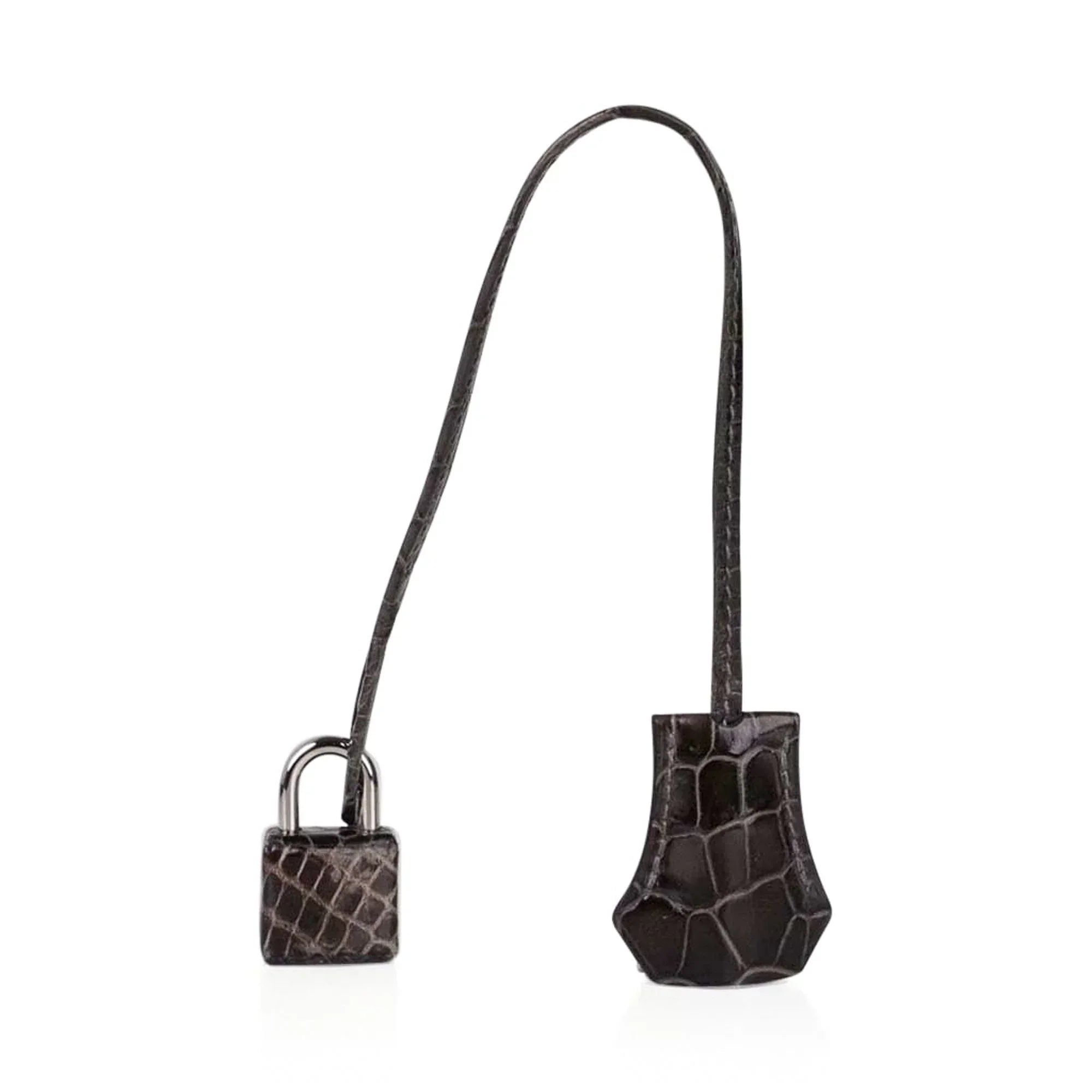 👜Special Order HSS Birkin 35 Bag Gris Fonce Porosus Crocodile with Palladium Hardware