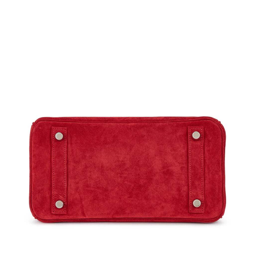 👜Birkin 25 Palladium Hardware Rouge Vif Doblis