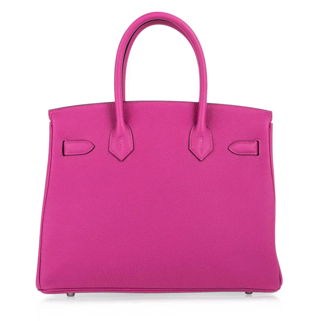 👜Birkin 30 Bag Rose Pourpre Pink Togo Palladium