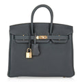 👜Birkin 25 Bag Vert Rousseau Togo Gold Hardware