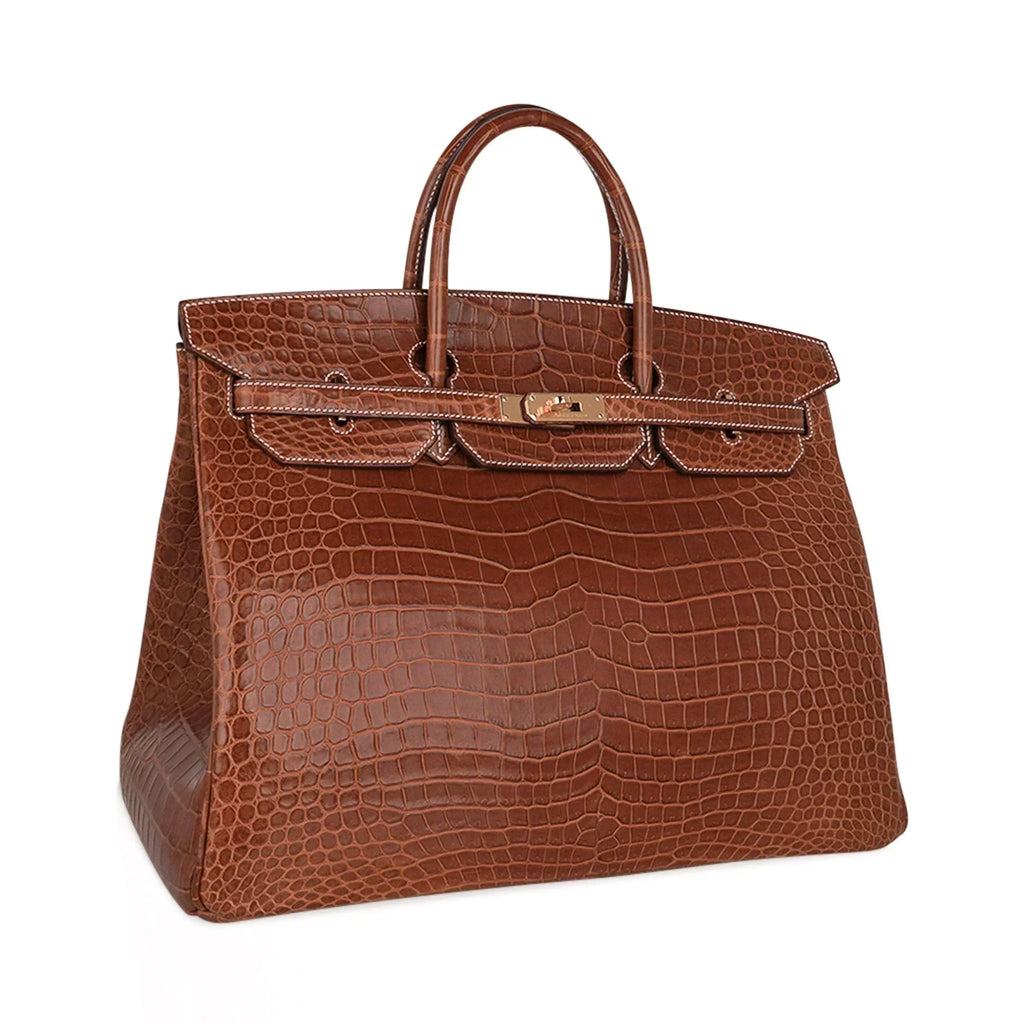 👜Birkin 40 Bag Rare Fauve Matte Porosus Crocodile Gold Hardware