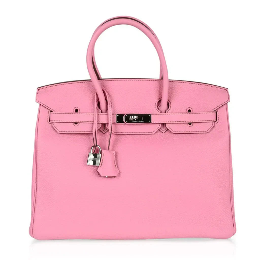👜Birkin 35 Bag rare 5P Pink Togo Palladium Hardware