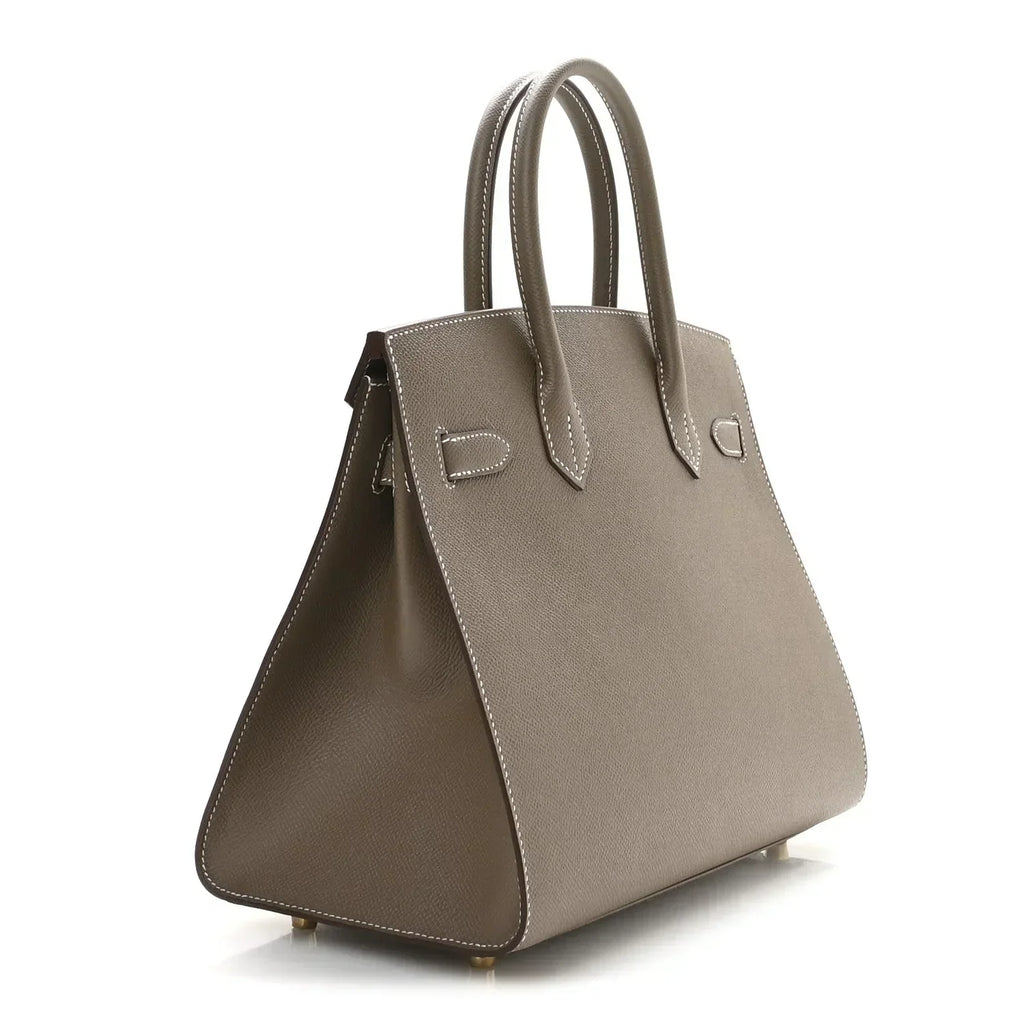 👜Birkin Sellier 30 Etoupe Epsom Quilted Epsom Leather