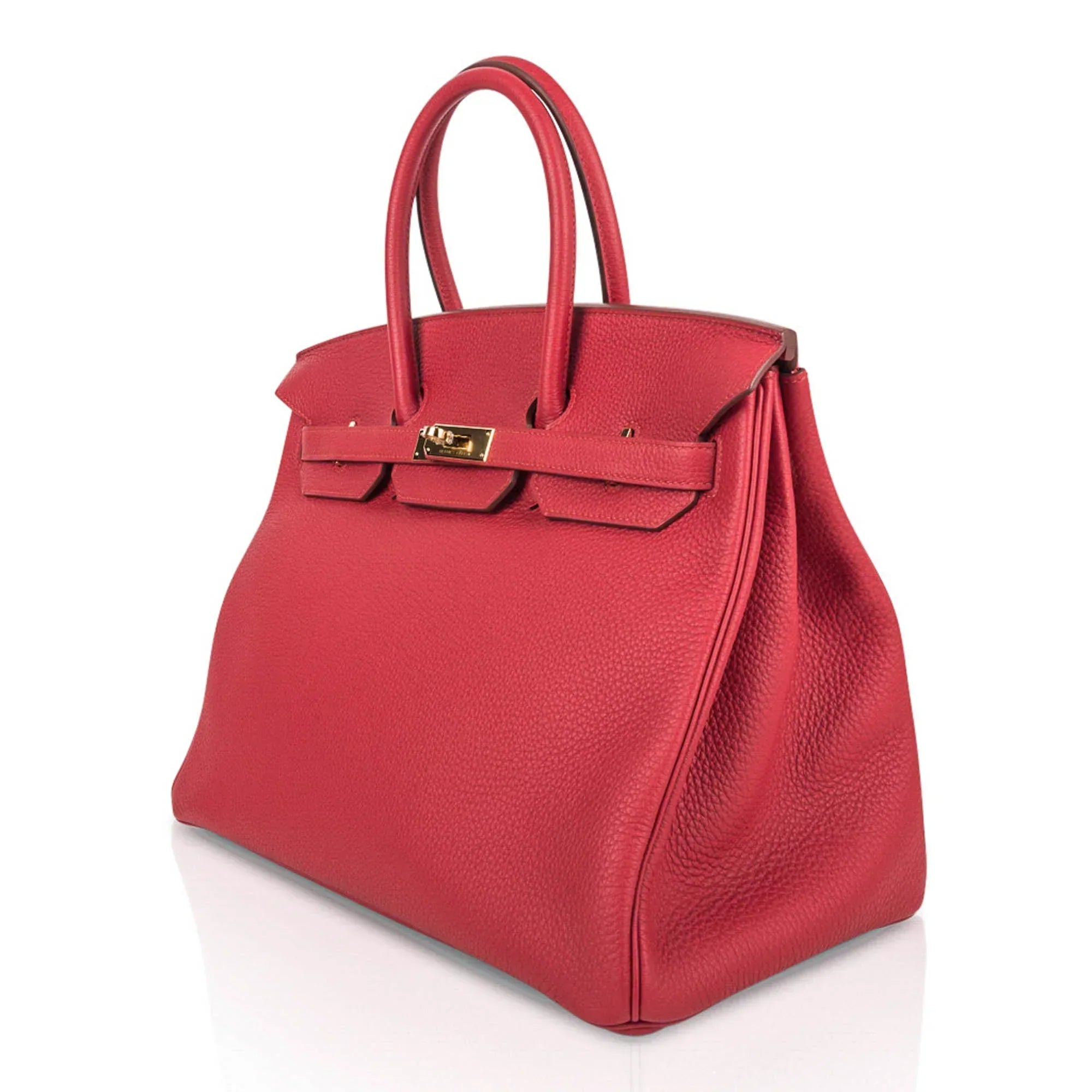 👜Birkin 35 Bag Vermillion Togo Leather with Gold Hardware