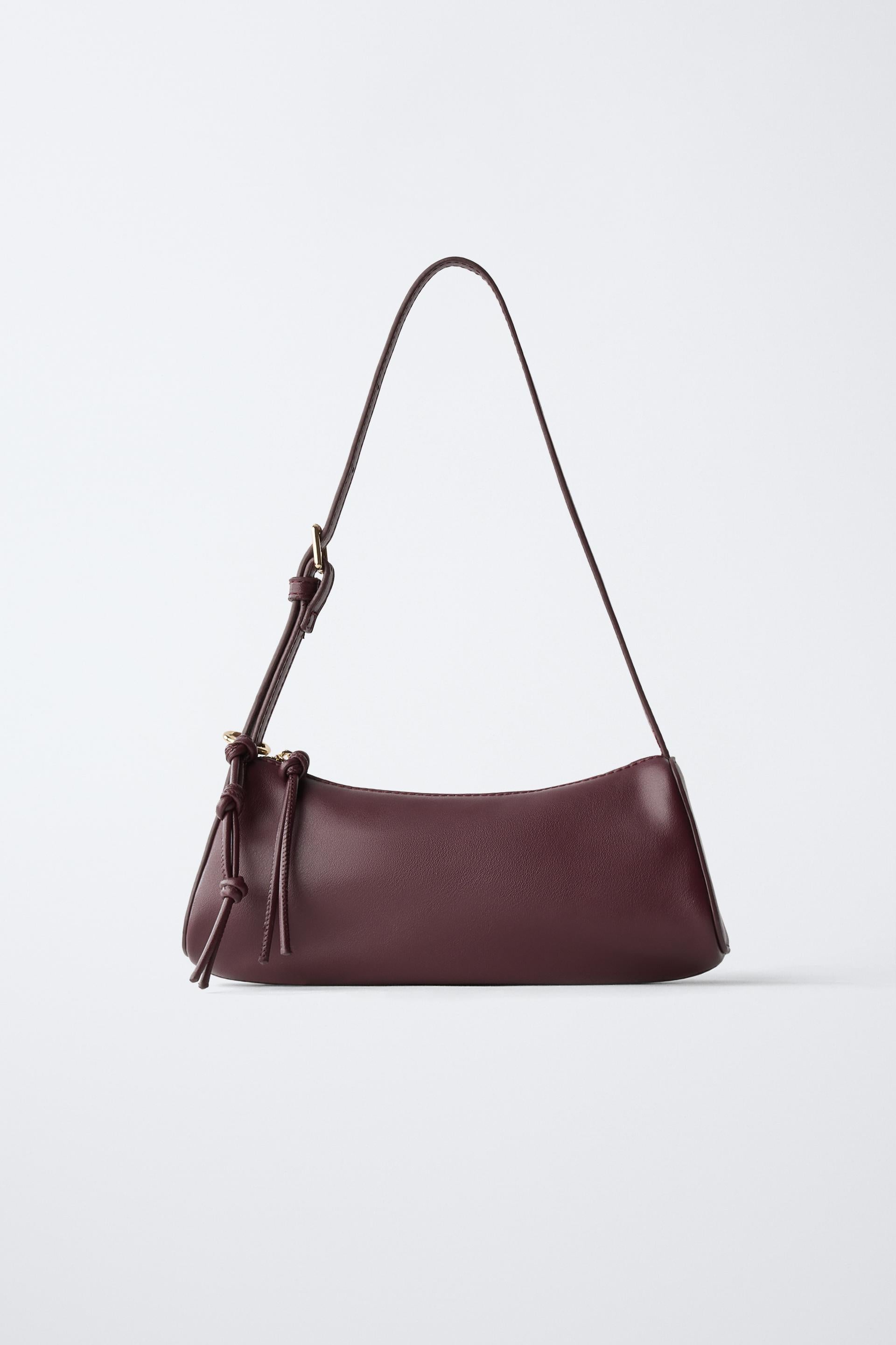 Soft baguette shoulder bag
