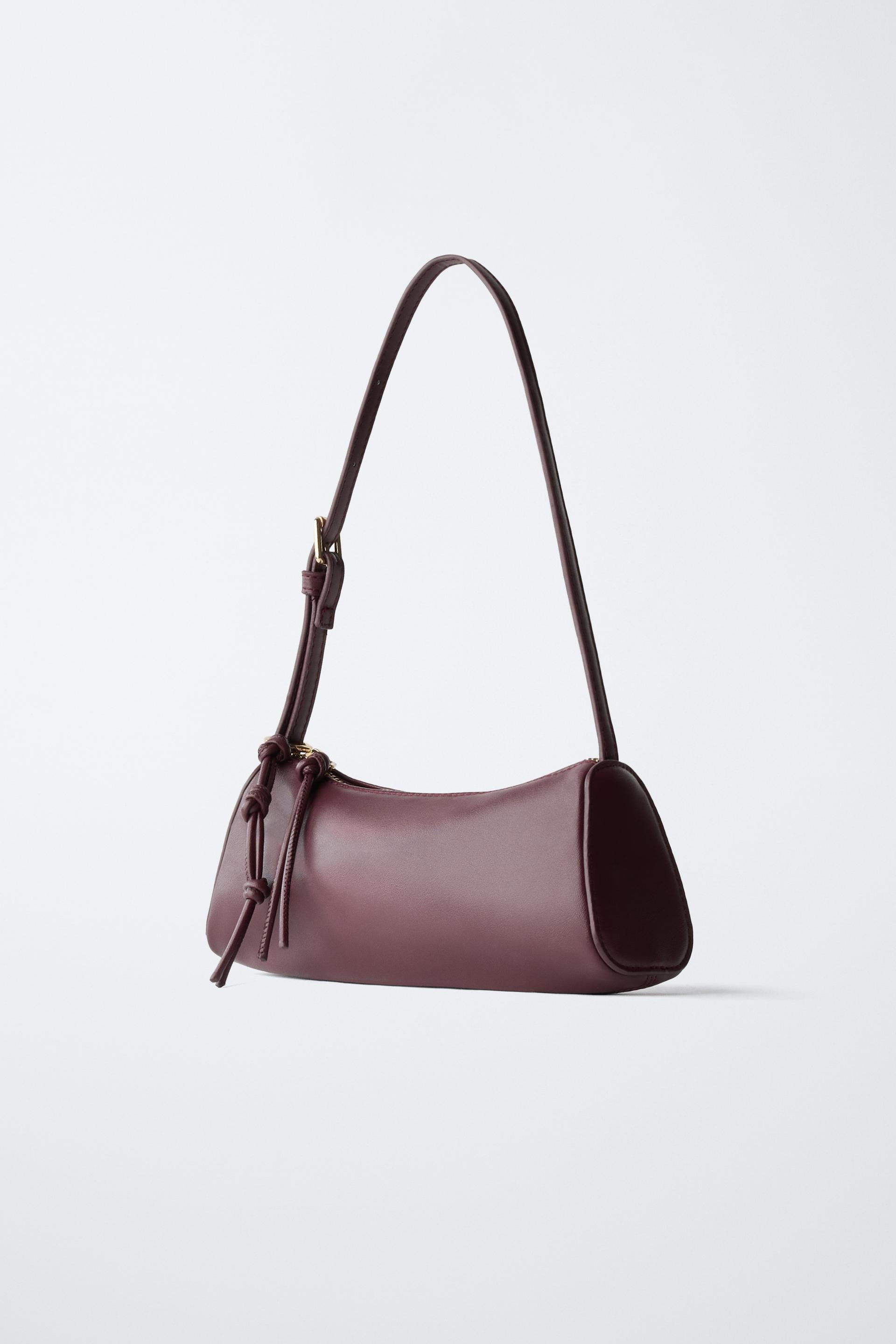 Soft baguette shoulder bag