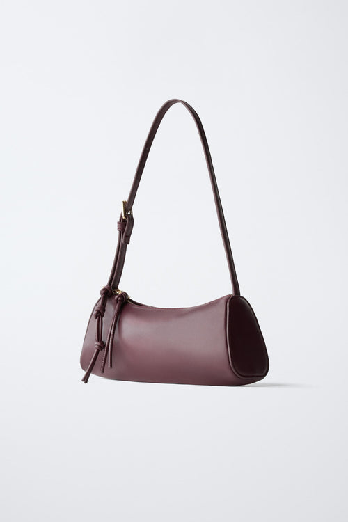 Soft baguette shoulder bag