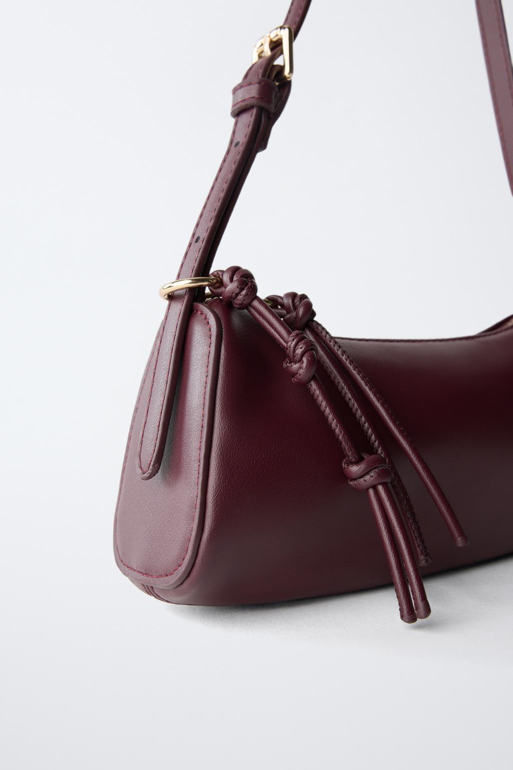 Soft baguette shoulder bag