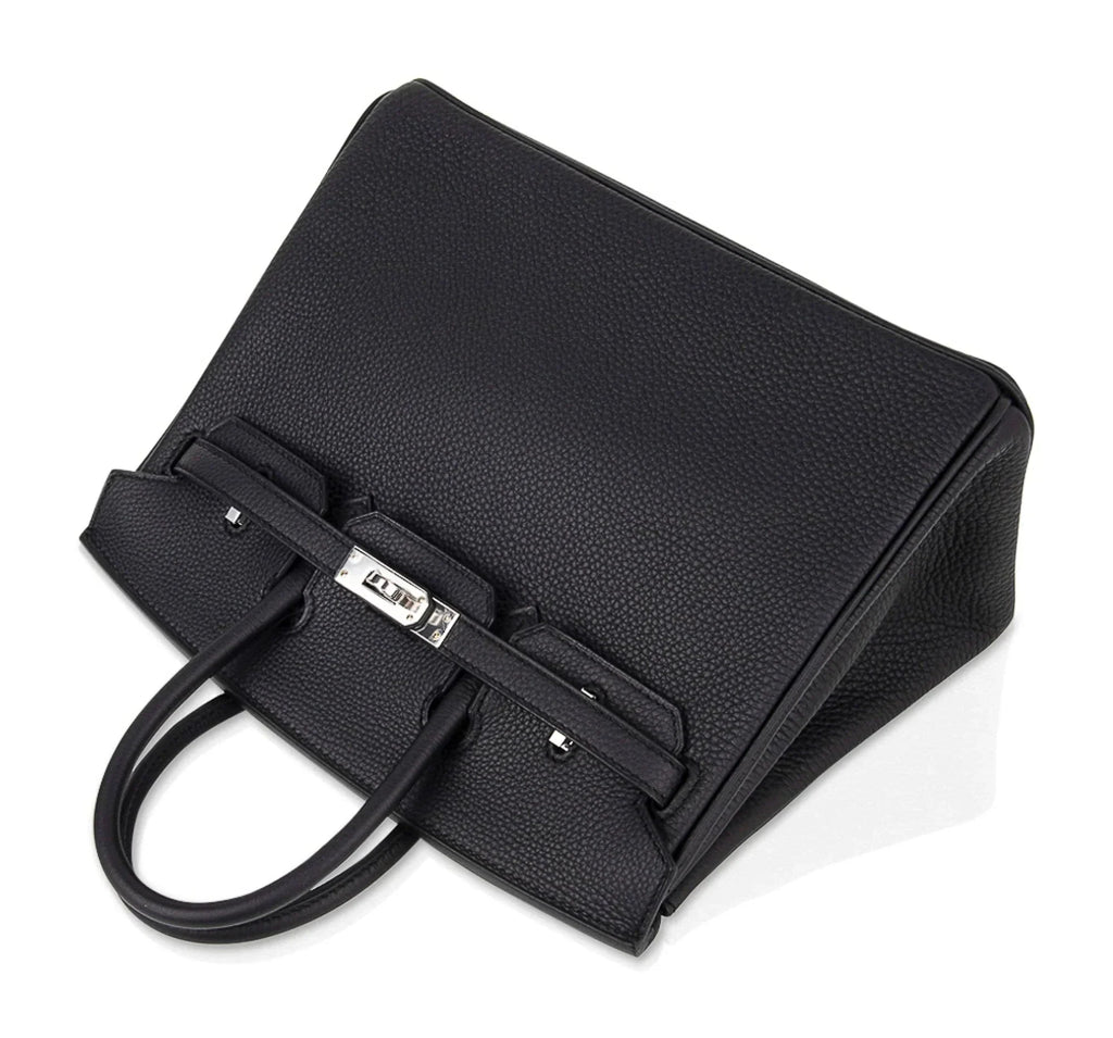 👜Birkin 25 Bag Black Palladium Hardware Togo Leather