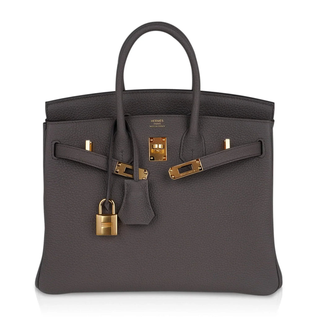 👜Birkin 25 Bag Etain Gold Hardware Togo Leather New w/Box