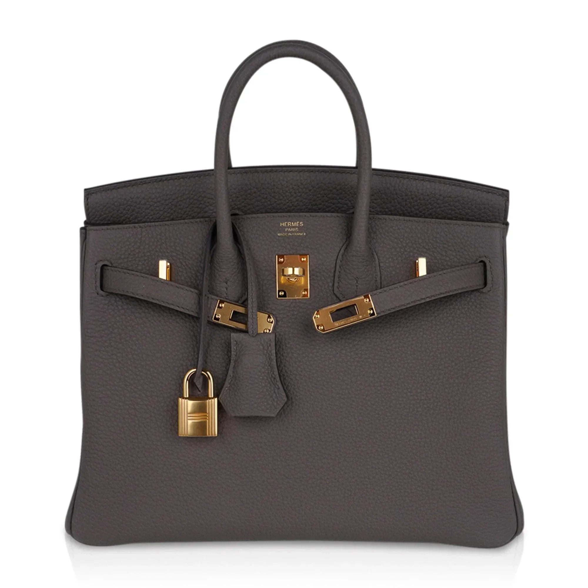 👜Birkin 25 Bag Etain Gold Hardware Togo Leather New w/Box