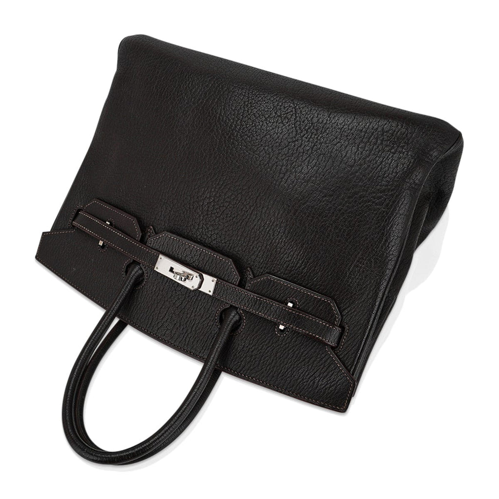 👜Birkin 35 Bag Cocoan Brown Chevre Leather with Palladium Hardware