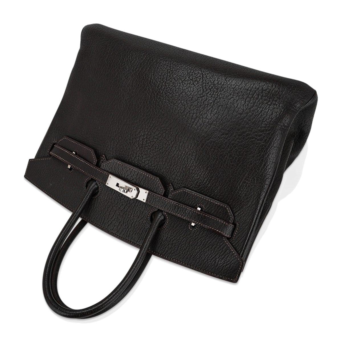 👜Birkin 35 Bag Cocoan Brown Chevre Leather with Palladium Hardware