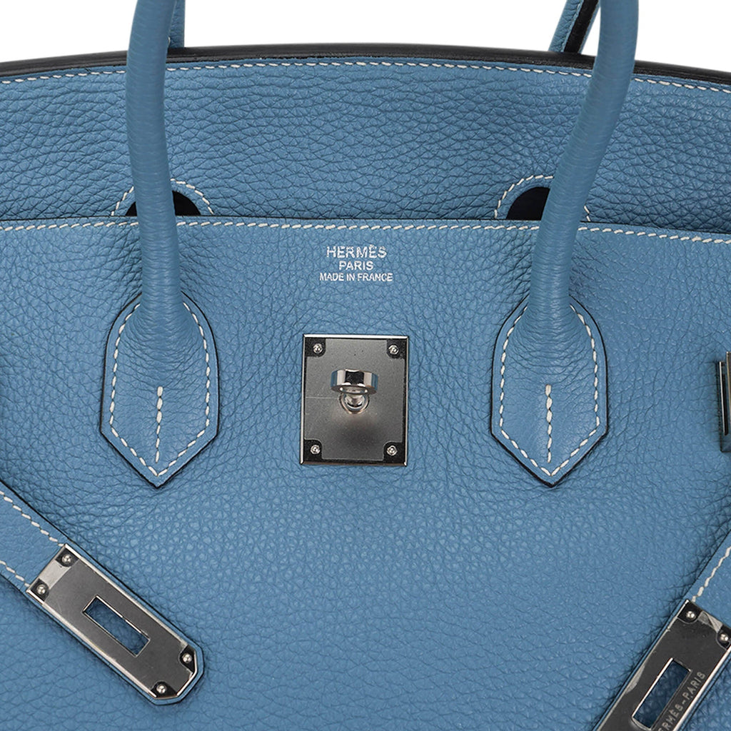 👜Birkin 35 Bag Blue Jean Togo Leather with Palladium Hardware