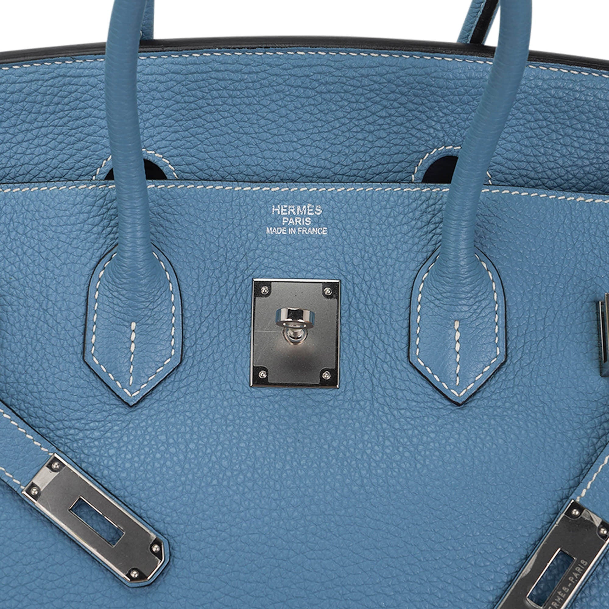 👜Birkin 35 Bag Blue Jean Togo Leather with Palladium Hardware
