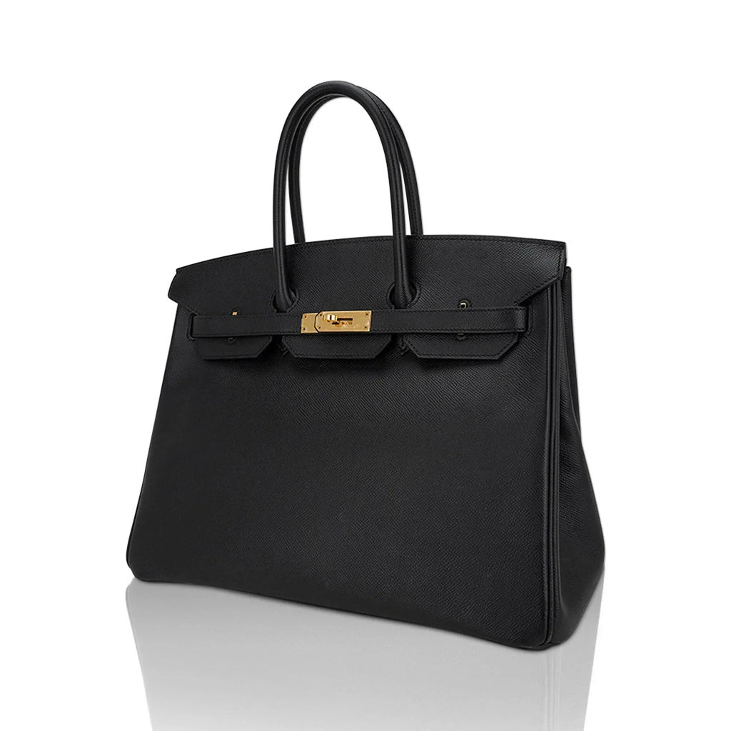 👜Birkin 35 Bag Black Epsom Leather with Gold Hardware