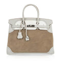 👜Birkin 35 Bag Grizzly Ghillies Gris Perle Gris Caillou Colour Limited Edition Rare