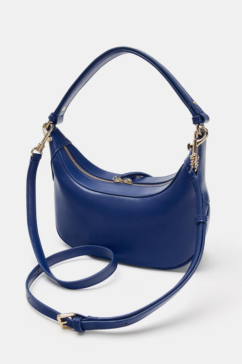 Vintage Blue Oval Shoulder Baguette Bag