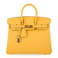 👜Birkin 25 Bag Jaune de Naples Novillo Gold Hardware