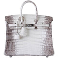 👜Birkin 25 Bag Blanc Himalaya Exquisite Jewel Palladium Hardware