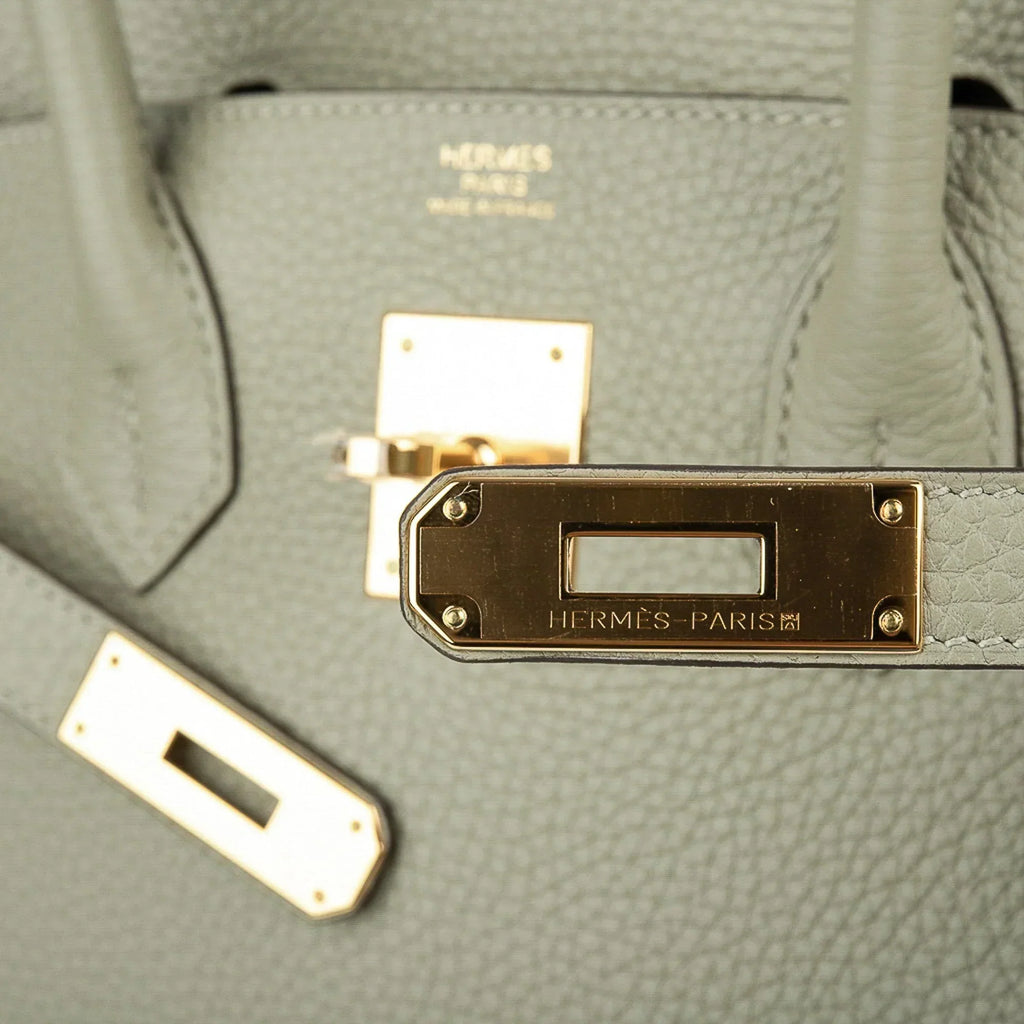 👜Birkin 30 Bag Sage (Sauge) Clemence Leather Gold Hardware