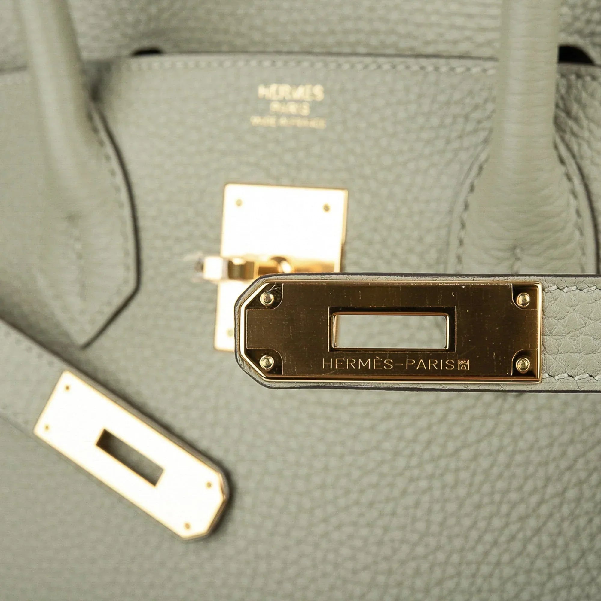 👜Birkin 30 Bag Sage (Sauge) Clemence Leather Gold Hardware