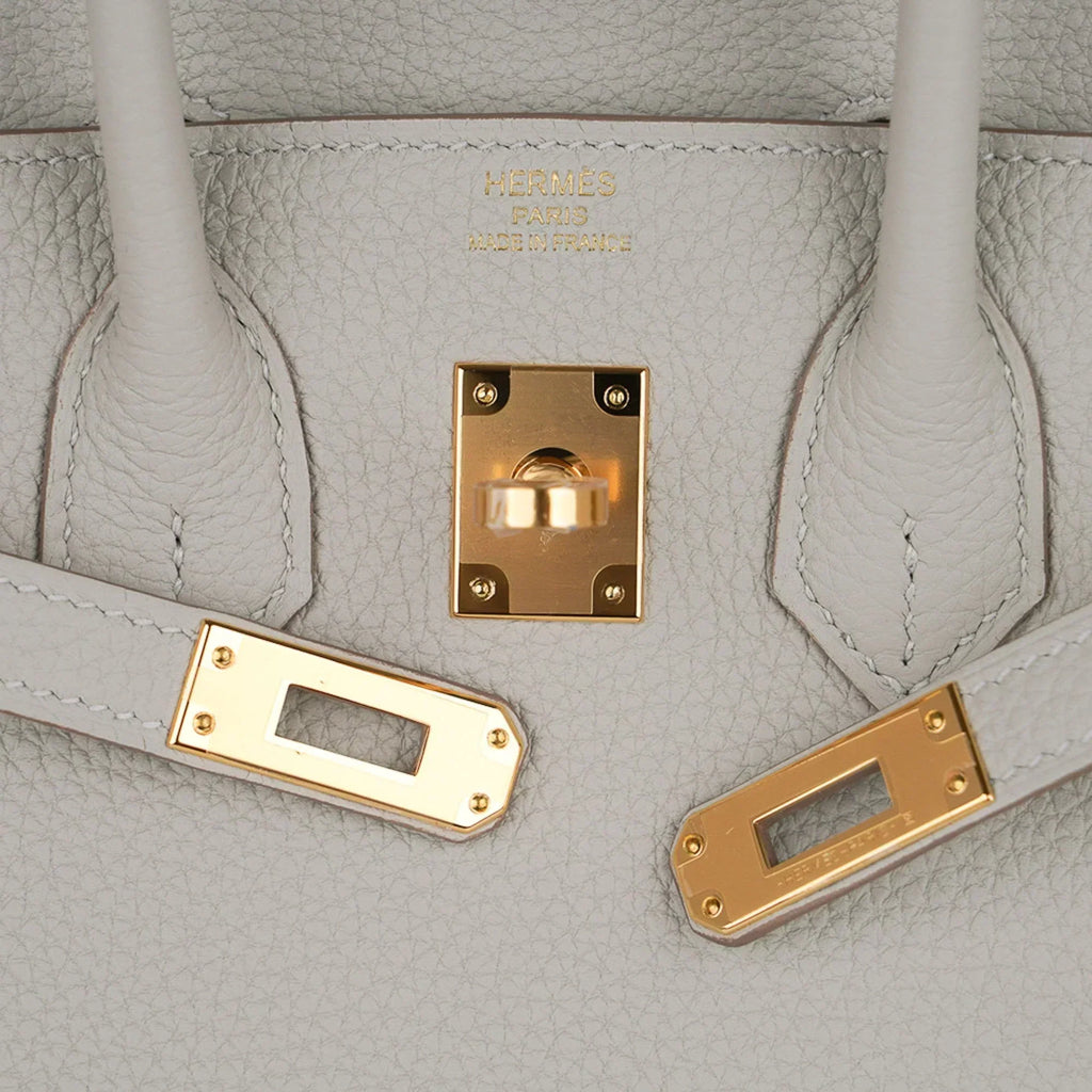 👜Birkin 25 Bag Gris Perle Togo Gold Hardware