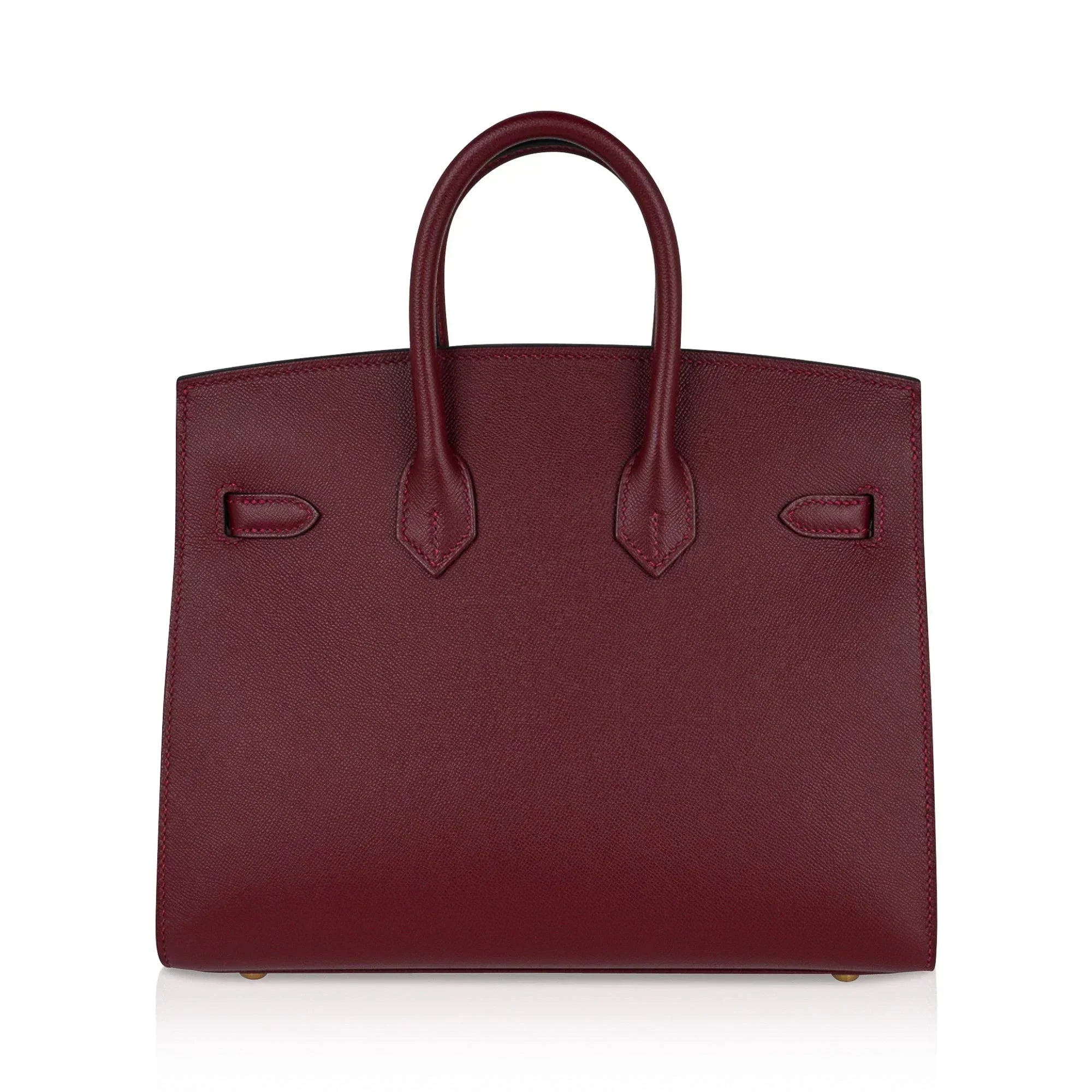 👜Birkin 25 Bag Sellier Rouge H Gold Hardware Veau Madame Leather