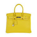 👜Birkin 35 Lime Candy Limited Edition Bag Epsom Palladium