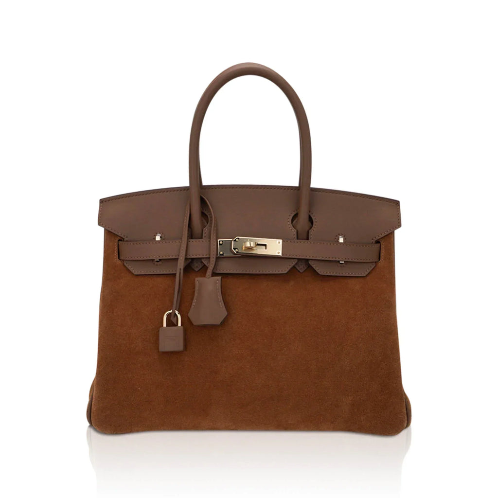👜Limited Edition Birkin 30 Grizzly Bag Alezan Permabrass Hardware