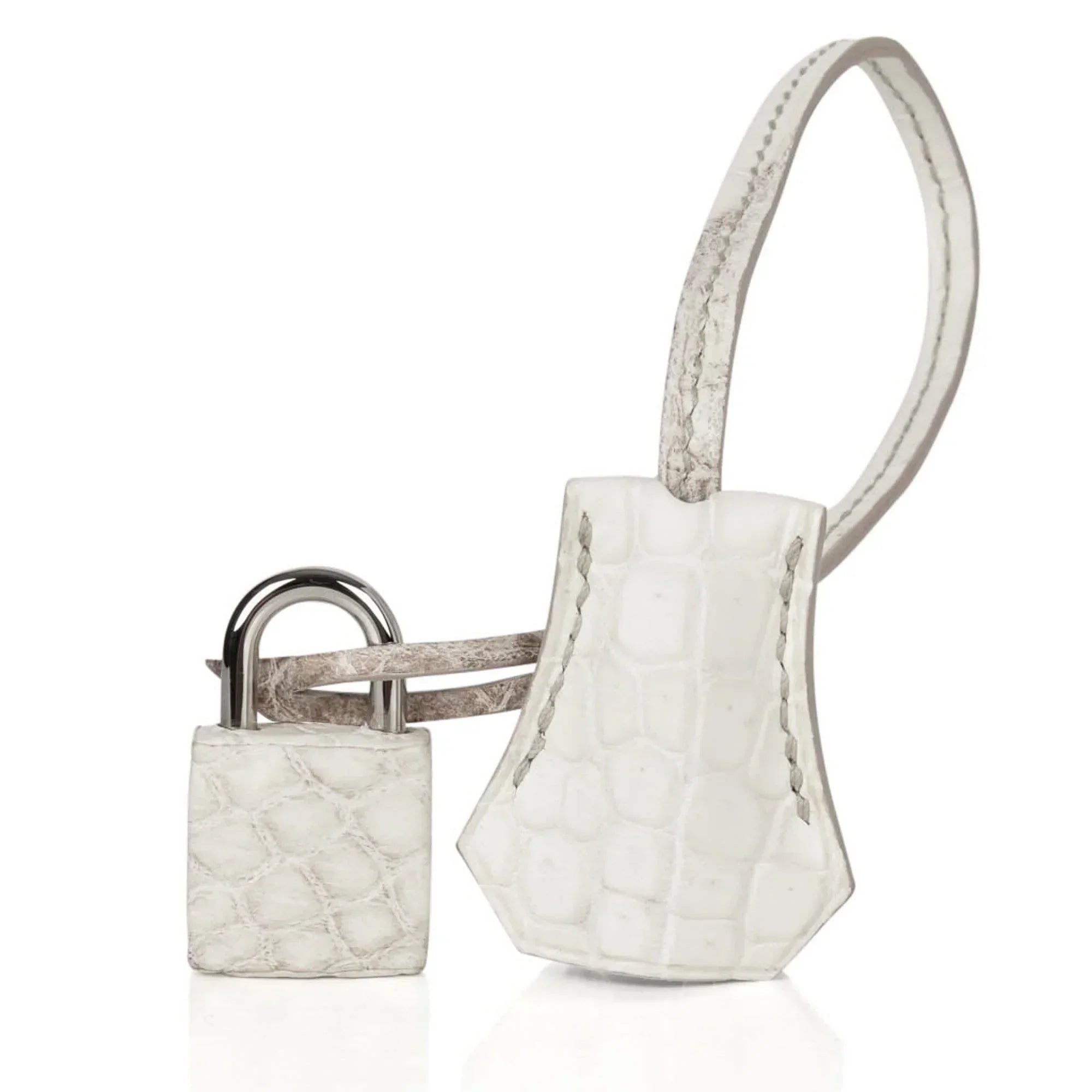 👜Birkin 35 Himalaya Blanc Crocodile Palladium Hardware