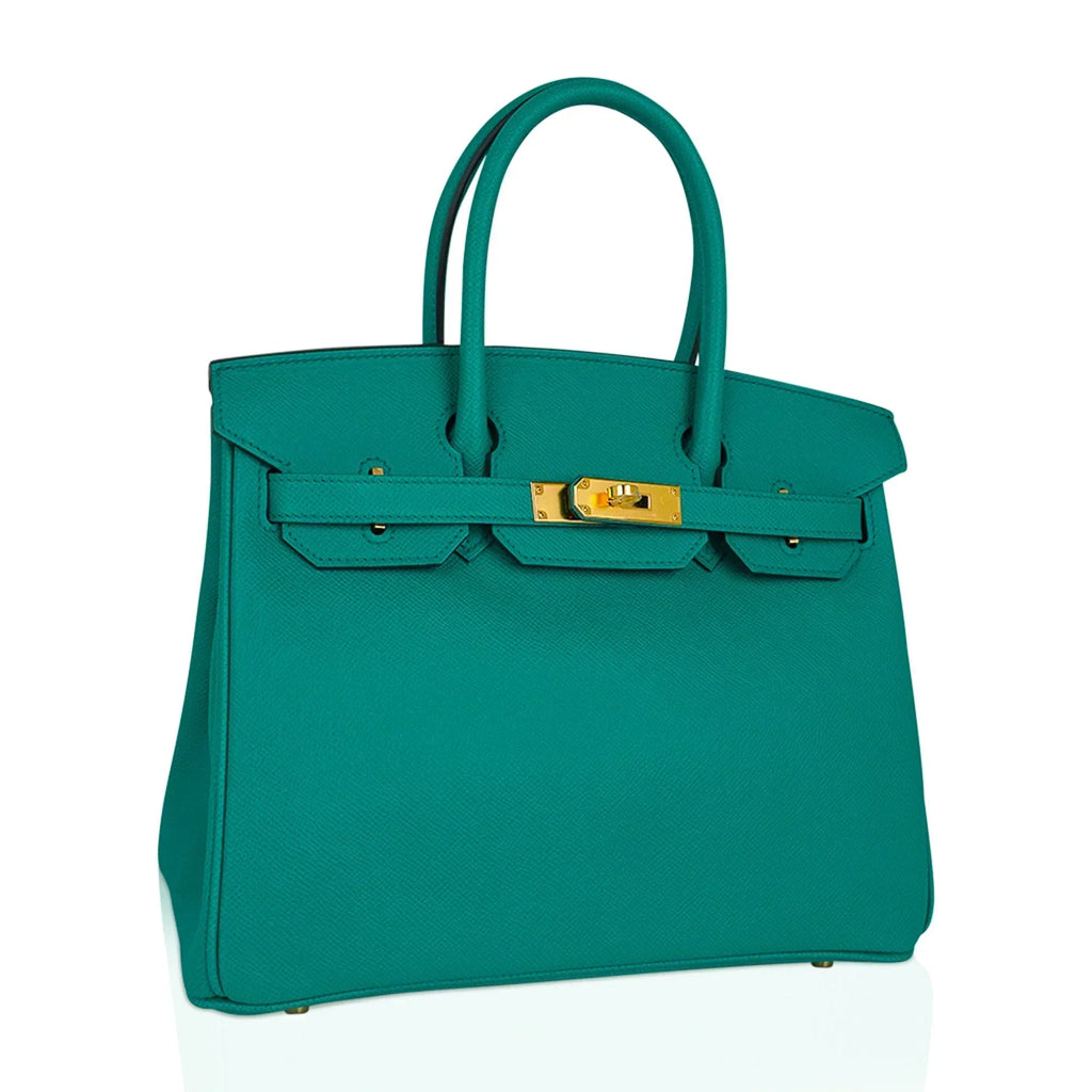 👜Birkin 30 Bag Vert Jade Epsom Leather with Gold Hardware