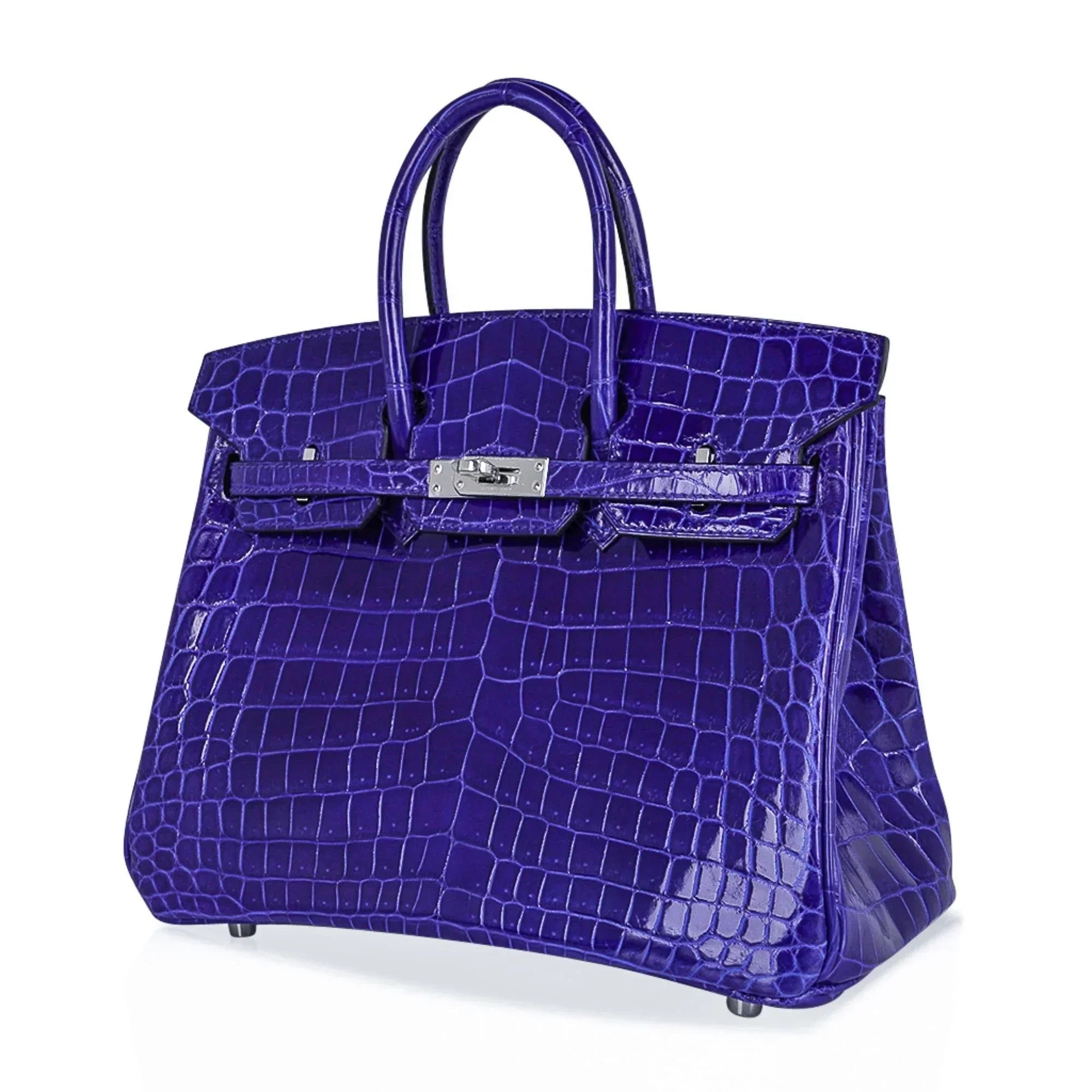 👜Birkin 25 Bag Blue Electric Crocodile Vivid Jewel Palladium Hardware