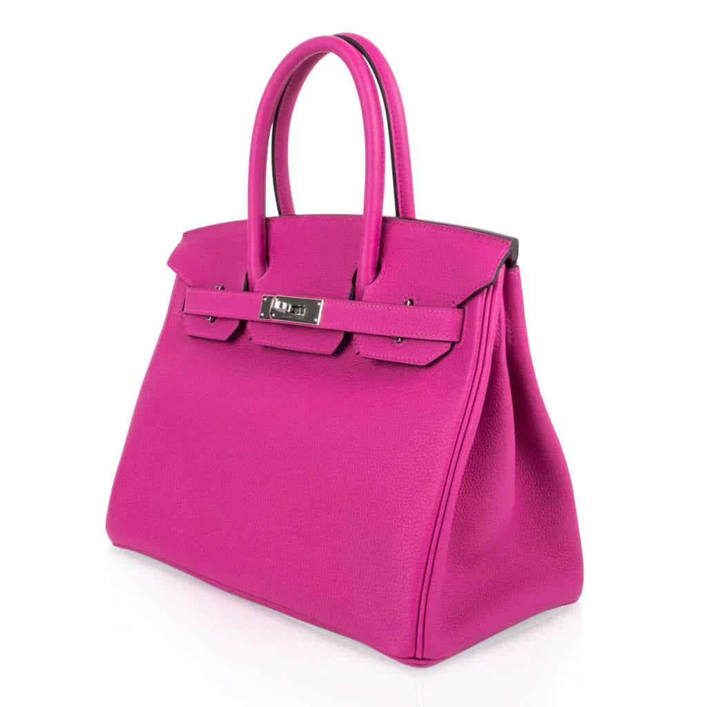 👜Birkin 30 Bag Rose Pourpre Pink Togo Palladium