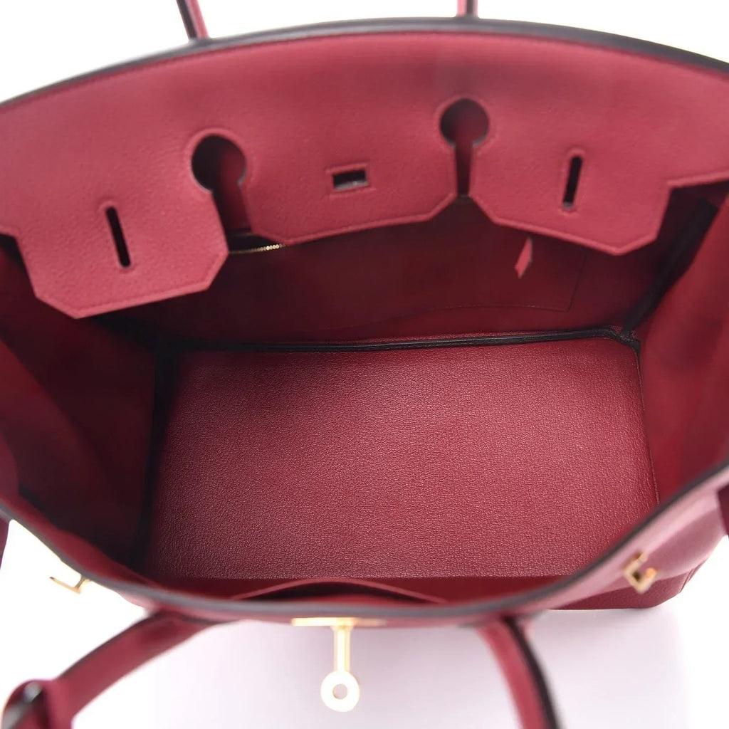 👜Birkin 25cm Rouge H Bordeaux Red Gold Hardware Bag Y Stamp
