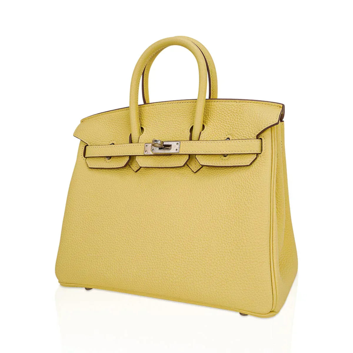 👜Birkin 25 Bag Jaune Poussin Togo Leather with Palladium Hardware