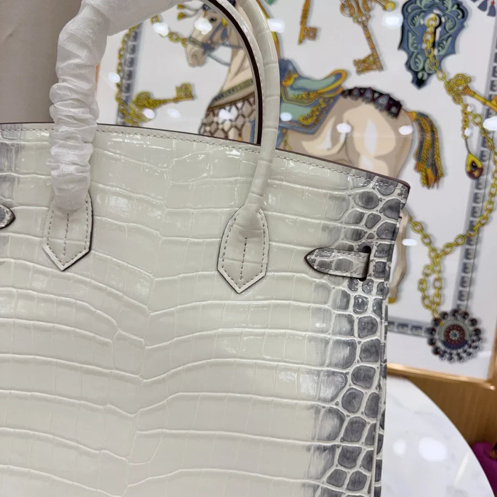 👜Birkin Bag Crocodile-Grain Cowhide Leather Gold Hardware